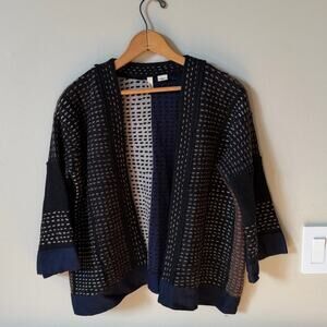 Anthropologie Moth Pattern Wool Blend Open Cardigan Size Xs